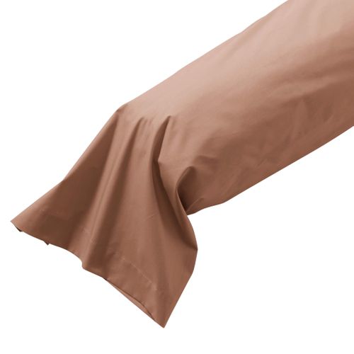 Taie De Traversin Coton Percale Marron 140 Cm