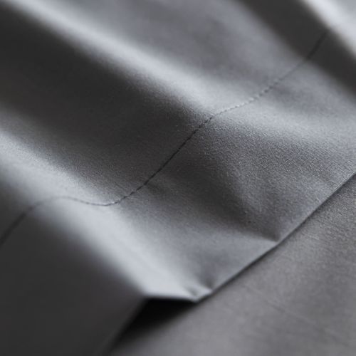 Drap Housse Coton Percale Anthracite Bonnet 30 Cm 200x200 Cm