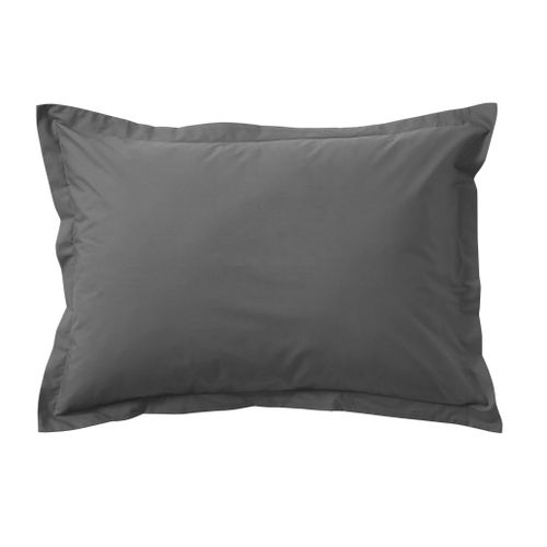 Taie D'oreiller Coton Percale Anthracite 50x70 Cm