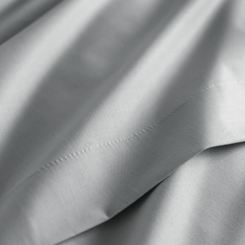 Drap Housse Coton Percale Gris Bonnet 40 Cm 160x190 Cm