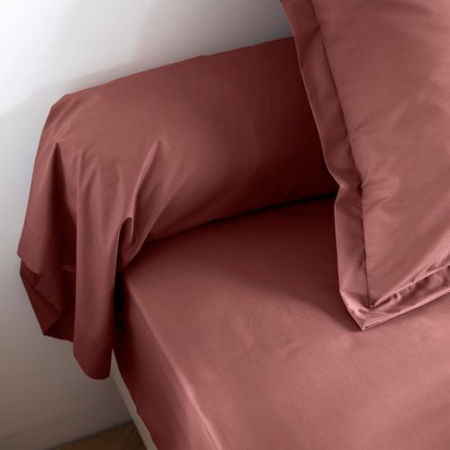 Taie De Traversin Coton Percale Rose 140 Cm