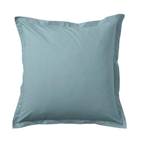 Taie D'oreiller Coton Percale Bleu 65x65 Cm