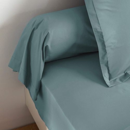 Taie De Traversin Coton Percale Bleu 90 Cm