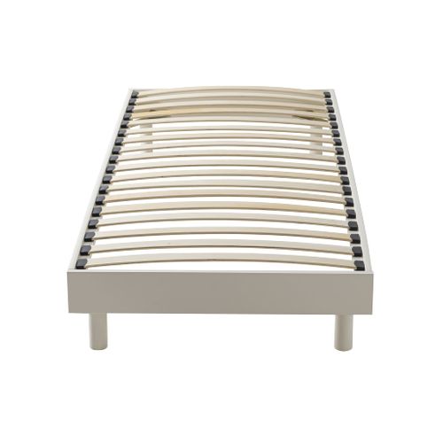 Sommier Kit En Bois Massif 13 Cm Blanc Cassé 90x200