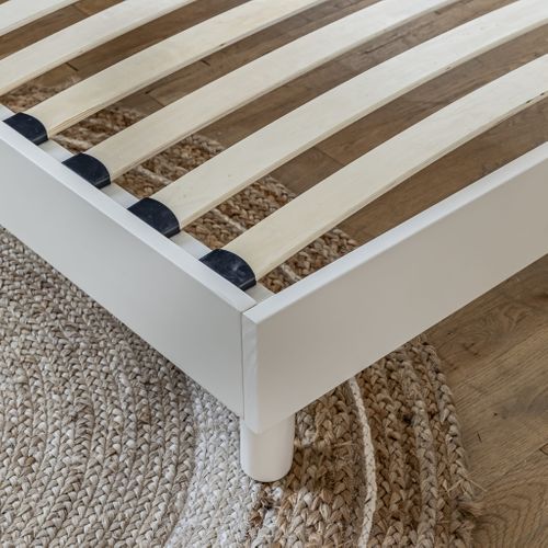 Sommier Kit En Bois Massif 13 Cm Blanc Cassé 90x200