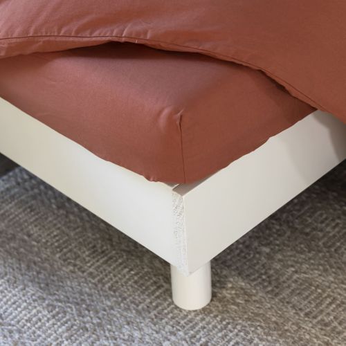 Sommier Kit En Bois Massif 13 Cm Blanc Cassé 180x200