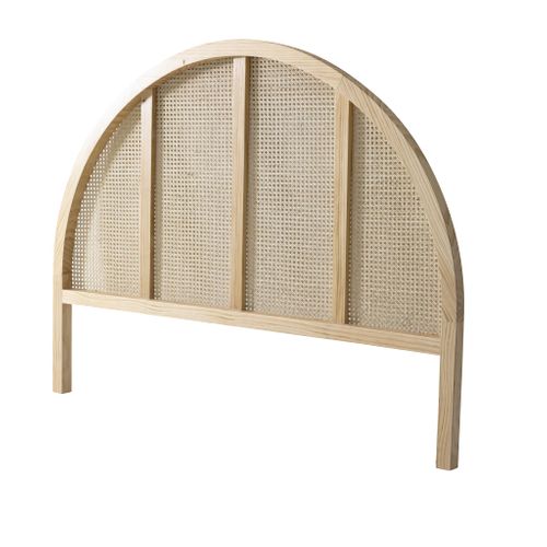 Tête De Lit Cannage Arrondie, Coloris Naturel Anna 160 Cm