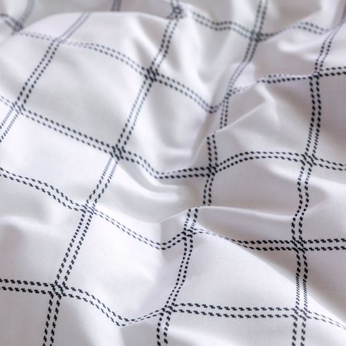 Parure Ribe à Carreaux Bleus 140x200 Cm