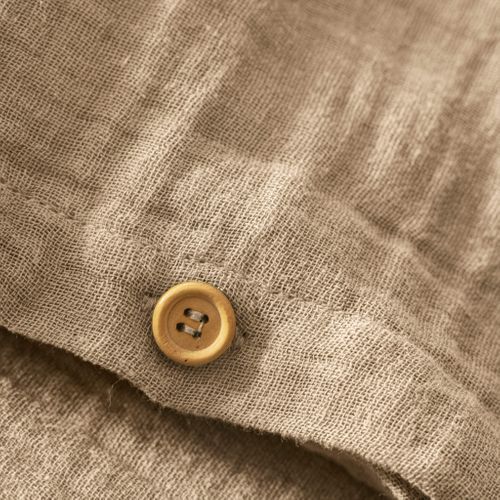 Housse De Couette Gaze De Coton Noa Beige 140x200 Cm