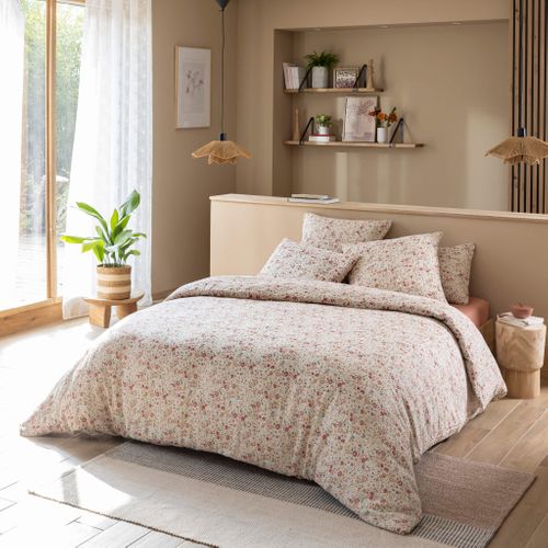 Housse De Couette Gaze De Coton Floral 140x200 Cm