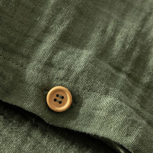 Parure De Lit Gaze De Coton Noa Kaki 200x200 Cm