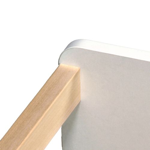 Lit Enfant Inspiration Montessori Au Sol à Barreaux 90x190 Naturel Et Blanc