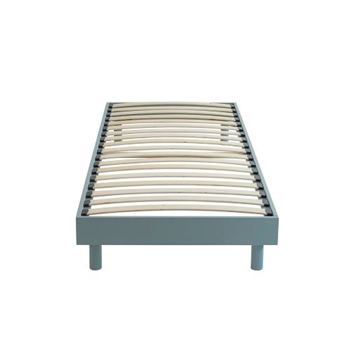 Sommier Kit En Bois Massif 13 Cm Vert D'eau 90x200