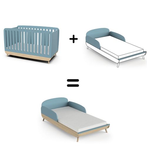 Lit Bébé Évolutif 70x140 Bleu