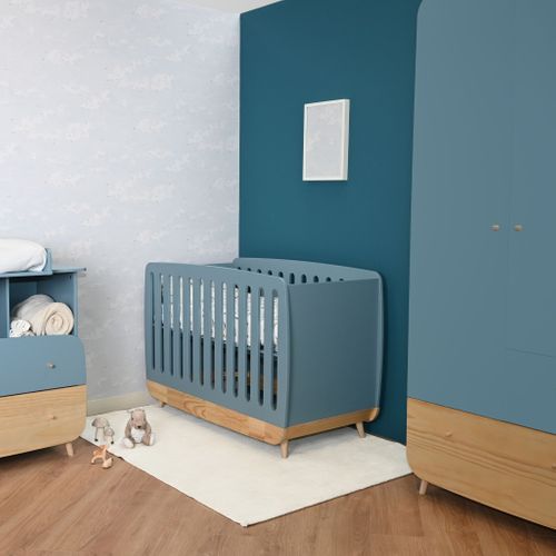 Lit Bébé Évolutif 70x140 Bleu