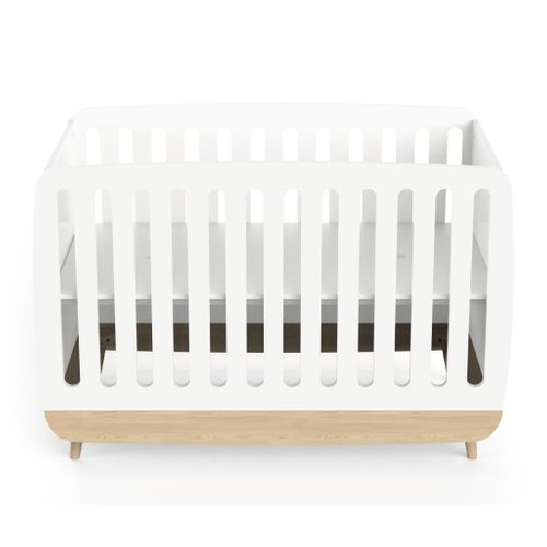 Lit Bébé En Bois 60x120 Blanc