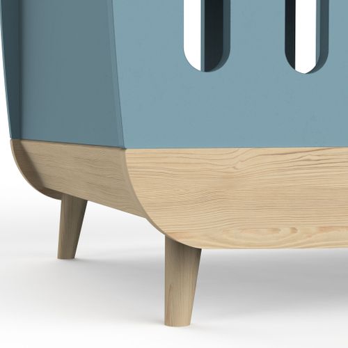 Lit Bébé En Bois 60x120 Bleu