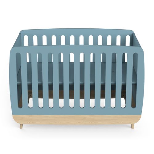 Lit Bébé En Bois 60x120 Bleu
