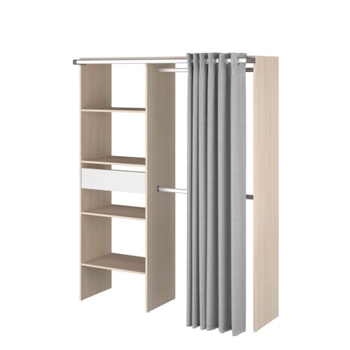 Dressing Une Colonne Avec 4 Niches Et Un Tiroir 202 Cm Blanc