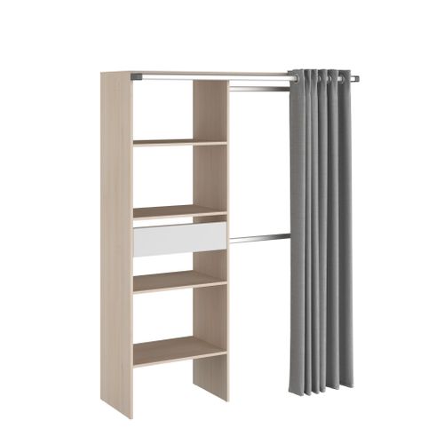 Dressing Une Colonne Avec 4 Niches Et Un Tiroir 182 Cm Blanc