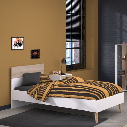 Lit Enfant 90x200 Adaptable En 190 Cm Bicolore