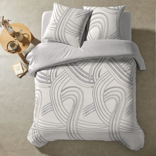 Parure De Lit Vibes Gris Perle 200x200 Cm