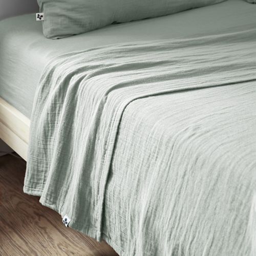 Drap Plat Gaze De Coton Eucalyptus 270x300 Cm