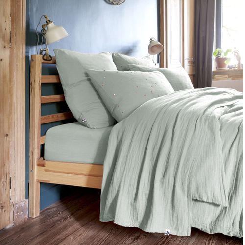 Drap Plat Gaze De Coton Eucalyptus 270x300 Cm