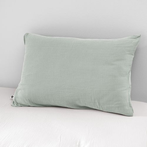 Taie D'oreiller Double Gaze Eucalyptus 50x70 Cm