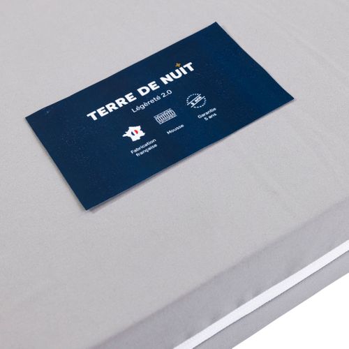 Matelas Mousse d'appoint 80x190 cm Légèreté 2.0 Epaisseur 10 cm Soutien Ferme