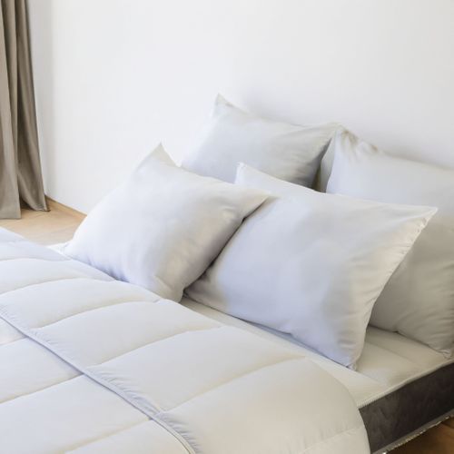 Pack Couette Été Et Oreiller Anti-acariens Et Anti-bactériens 260x240 Cm