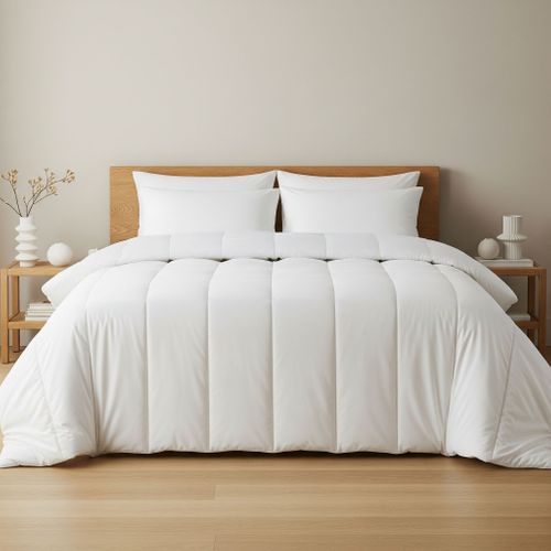 Pack Couette Chaude Hiver Et Oreiller Moelleux 140x200 Cm