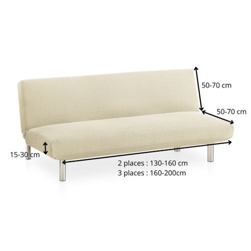 Housse De Clic-clac Bali 2 Places Ivoire