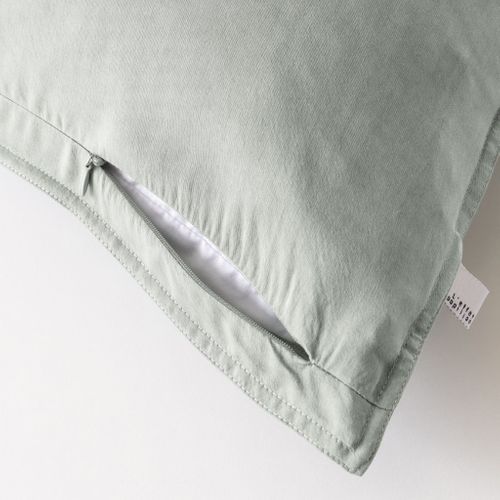 Taie D'oreiller Lyocell Uni Lysandre Lichen 50x70 Cm