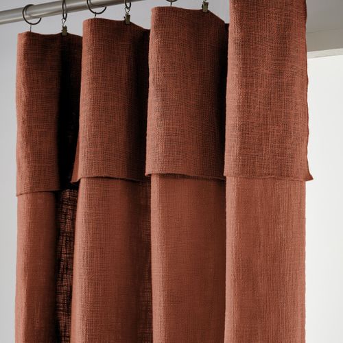 Rideau Tamisant Coton 140x270 Sixtine Terracotta