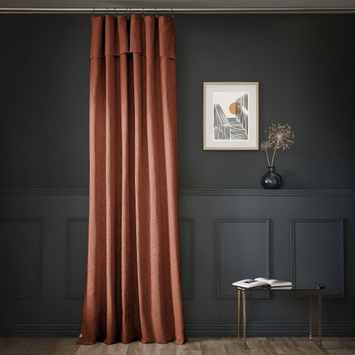 Rideau Tamisant Coton 140x270 Sixtine Terracotta