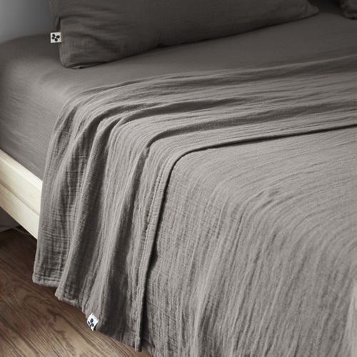 Drap Plat Gaze De Coton Granit 270x300 Cm