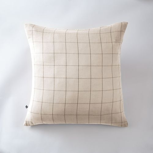 Taie D'oreiller Gaze De Coton Grands Carreaux Pampa 60x60 Cm