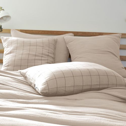 Taie D'oreiller Gaze De Coton Grands Carreaux Pampa 50x70 Cm