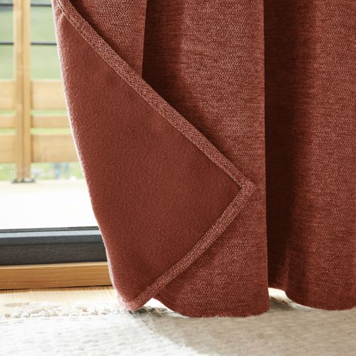 Rideau Occultant Polaire Bjorn Terracotta 140x240 Cm