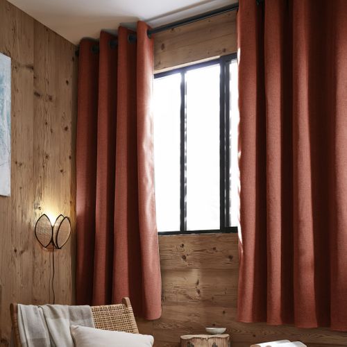 Rideau Occultant Polaire Bjorn Terracotta 140x240 Cm
