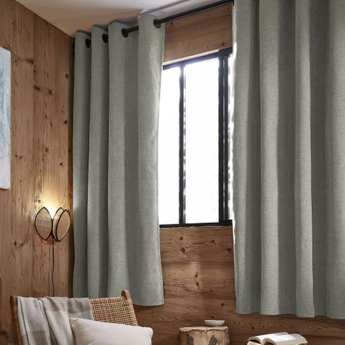 Rideau Occultant Polaire Bjorn 140x240 Eucalyptus