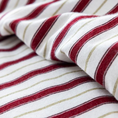 Parure De Lit Flanelle Coton à Rayures 240x220 Cm