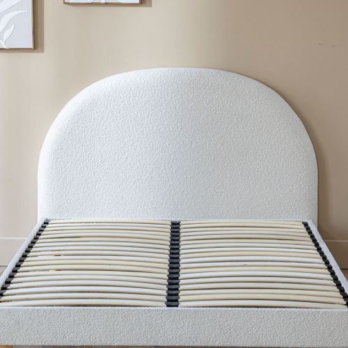 Tête De Lit Bouclette Blanc 165 Cm
