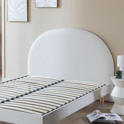 Tête De Lit Bouclette Blanc 165 Cm