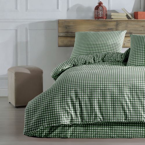 Parure De Lit Vichy Vert Foncé 200x200