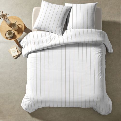 Parure De Lit Coton à Rayures Caivy 240x220 Cm