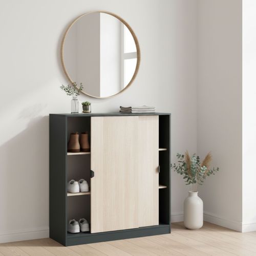 Meuble Chaussures Gris Anthracite 16 Paires