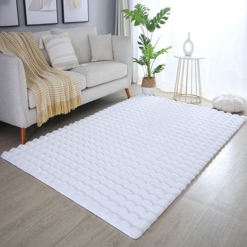 Tapis D'intérieur Doux Laponie Blanc 120x170 Cm