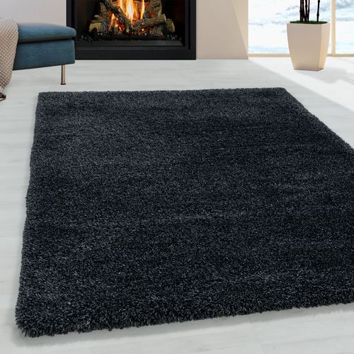Tapis Confortable Fluffy Anthracite 140x200 Cm